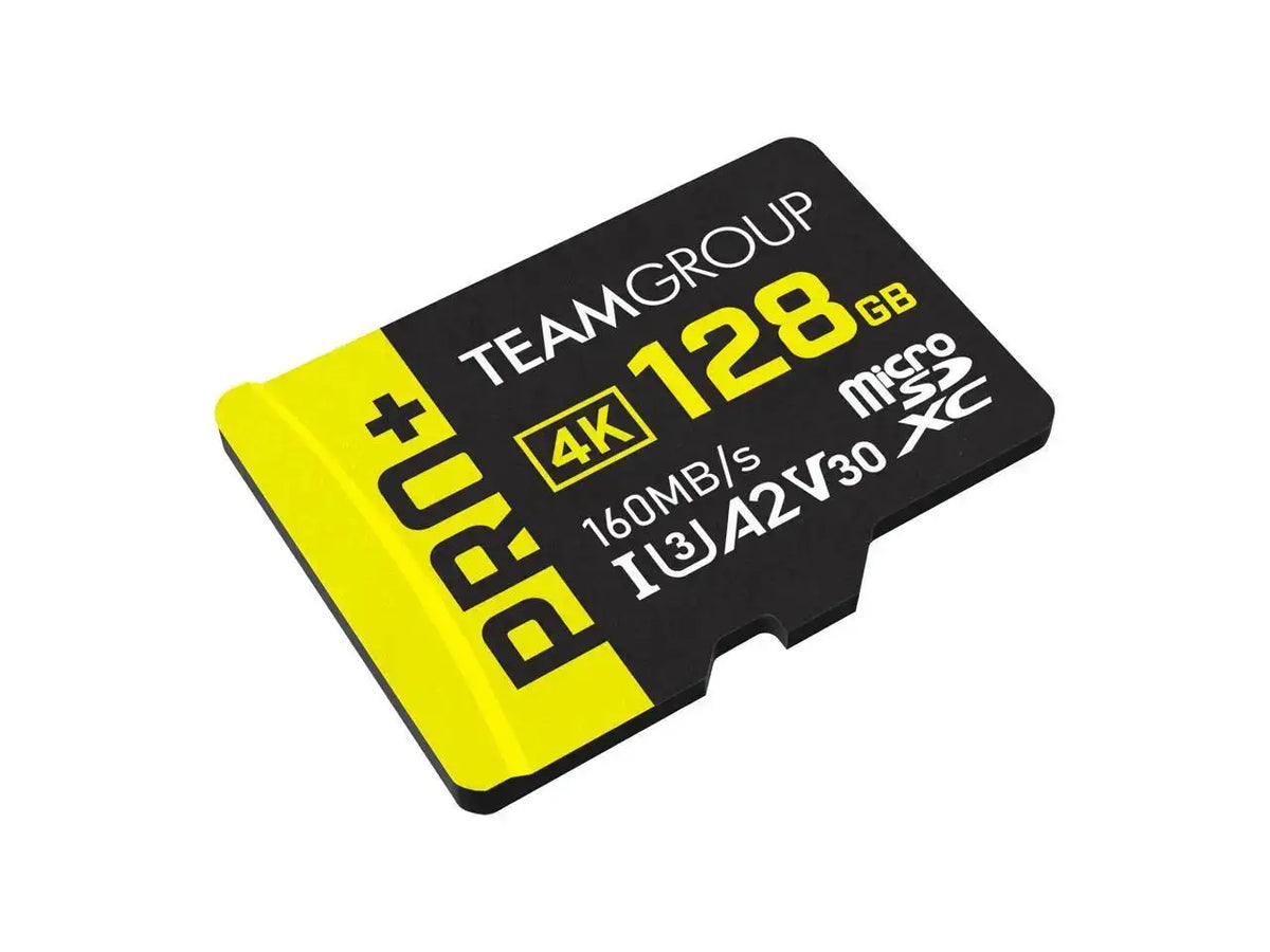 Team 128GB PRO+ microSDXC UHS-I/U3 Class 10 Memory Card with Adapter, compatible with Nintendo-Switch, Steam Deck, and ROG Ally, Speed Up to 160MB/s(TPPMSDX128G