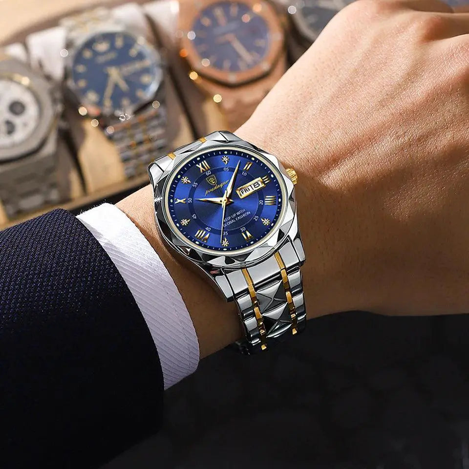 Poedagar Square Quartz Watch Elegant Business Timepiece