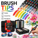 Brush Tip Acrylic Paint Markers Set