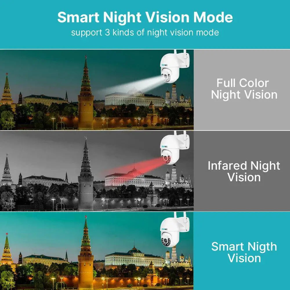 4K Smart WiFi PTZ Security Camera With Night Vision
