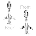 Inlaid Zircon Charm Beads Sterling