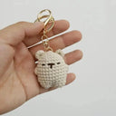 Cute Small Bear Couple Keychains Unique Knitting Cartoon Gift