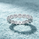 Gdtc Certified Sterling Silver Moissanite Ring