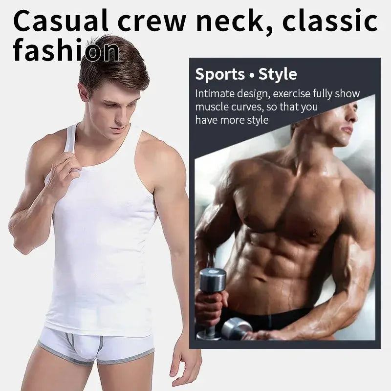 Mens Cotton Sleeveless Training Vest Casual Tank Top