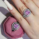 Luxury Gold Zircon Three Piece Ring Set