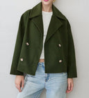 Notched Lapel Winter Button Jacket