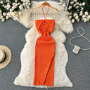 YuooMuoo Women Bodycon Knit Dress Sleeveless Knee Length Party Streetwear Summer