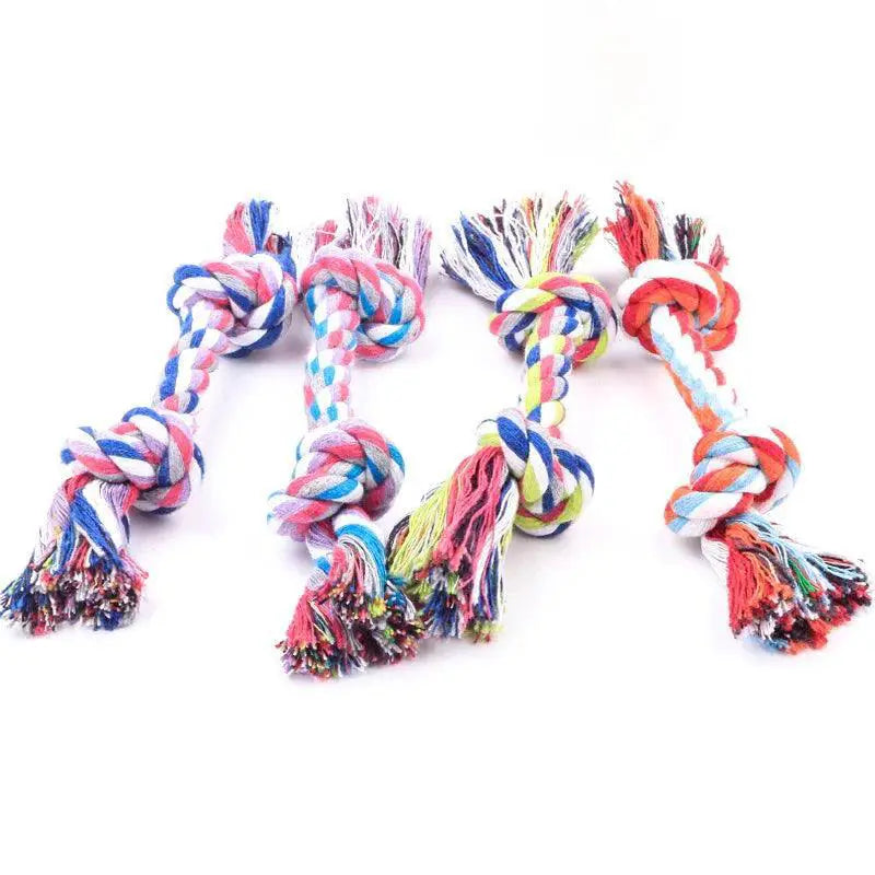 Cotton Braided Bone Rope Chew Toy For Dogs Random Color