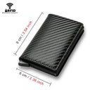 RFID Aluminum Wallet: Stylish Carbon Fiber Card Holder