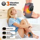 Wireless LED Ankle Massager Rechargeable Heated Brace with 5 Heat Settings & 3 Vibrations for Joint Relief And Relaxation