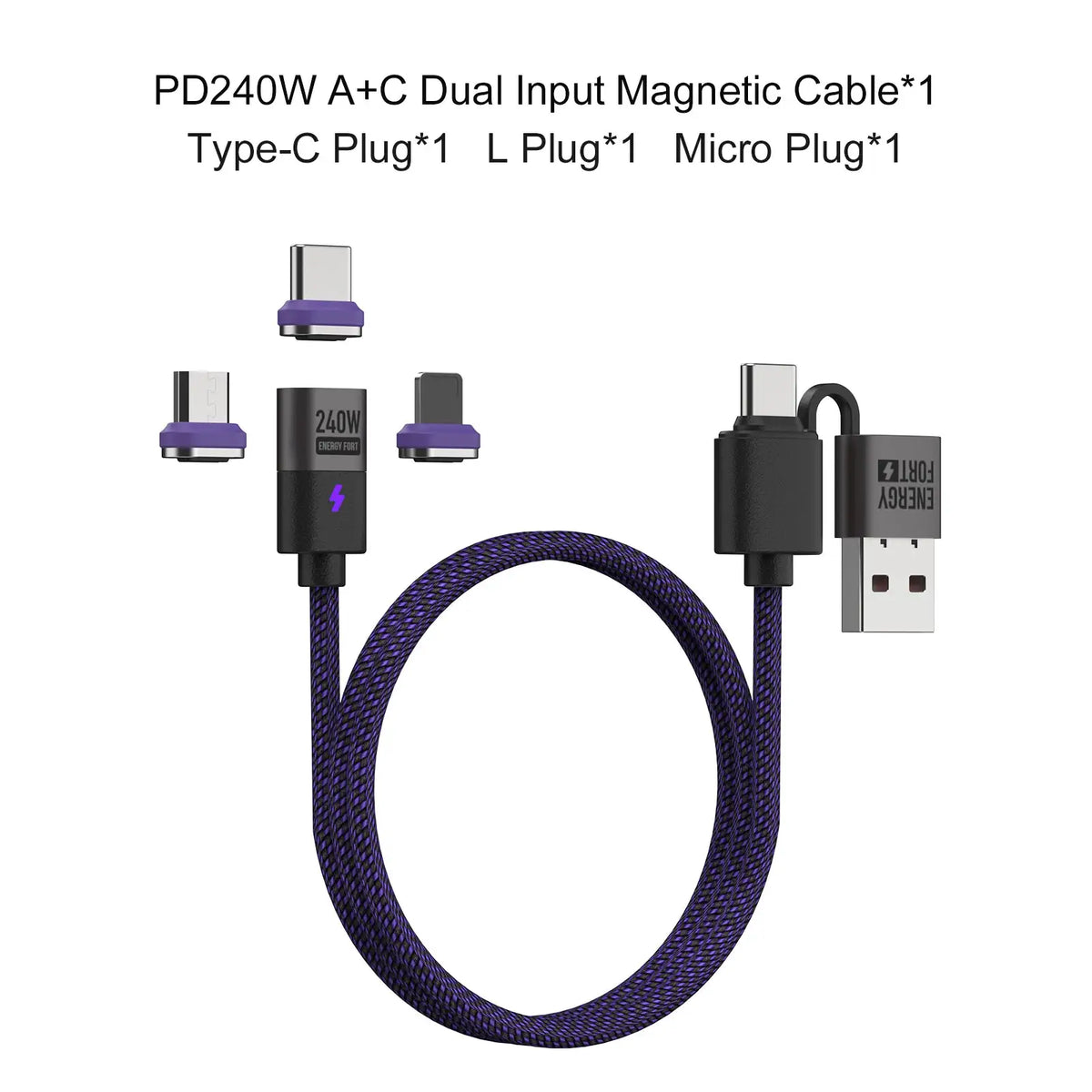 Braided Magnetic Fast Charge Cable — product view 8
