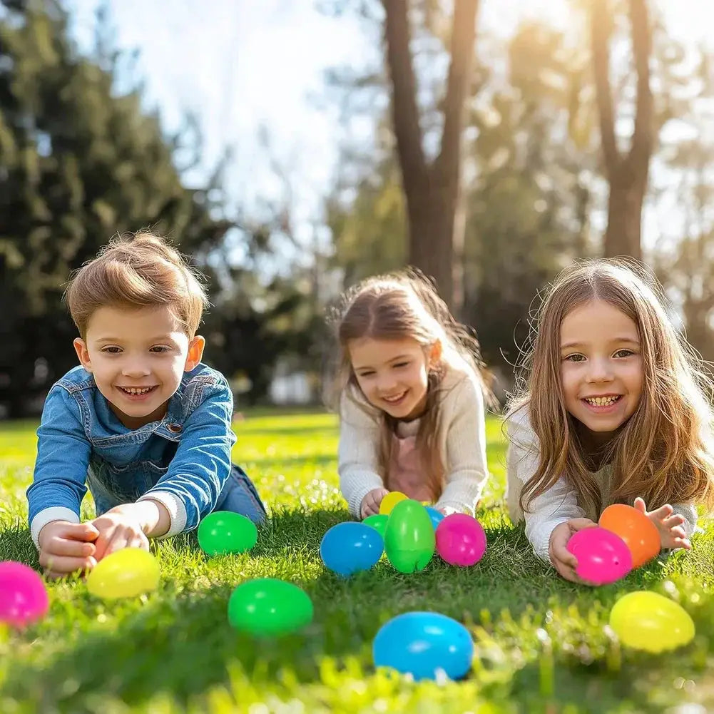 24 Pack Prefilled Easter Eggs With Mini Plush Toys