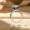 Moissanite Ring in Sterling Silver Ideal