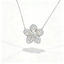 Sterling Silver Silver Moissanite Flower