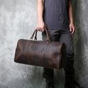 Durable Leather Duffel for Men's Travel