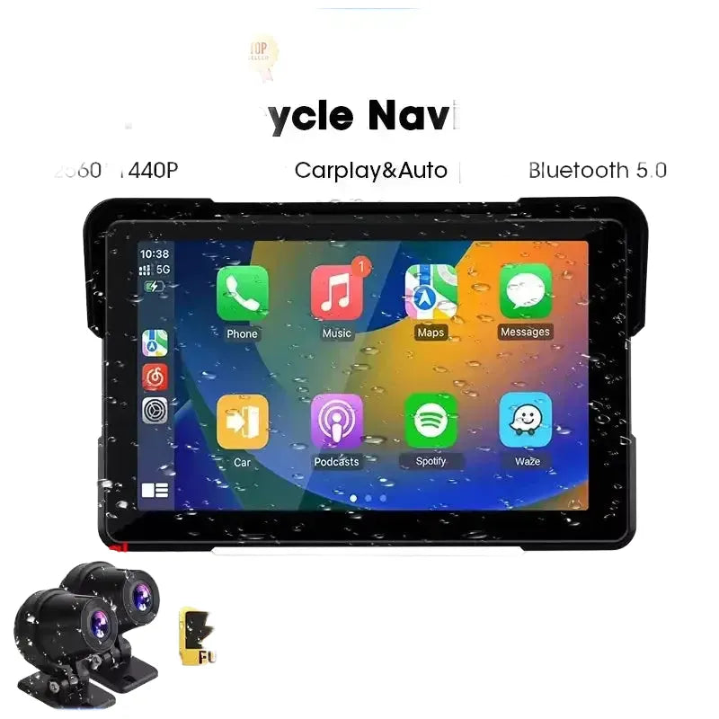 Jansite Moto Screen - Wireless CarPlay Waterproof - 5 inch Carplay 32G product image