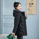Winter Fashion Women Mid Length Down Cotton Jacket Warm