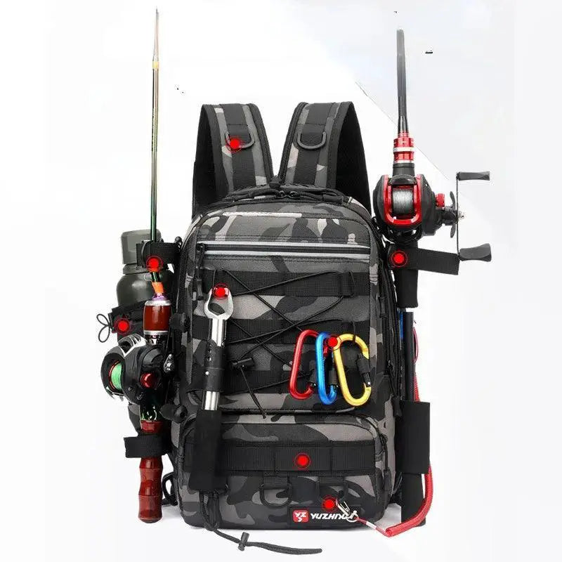 Camouflage Fishing Backpack Large Capacity Tackle Bag