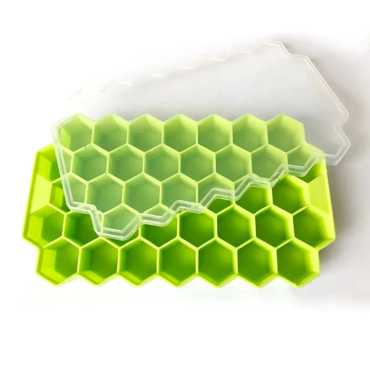 Honeycomb 37 Lattice Cube Tray Maker With Lid Ice Mold - OurLum.com