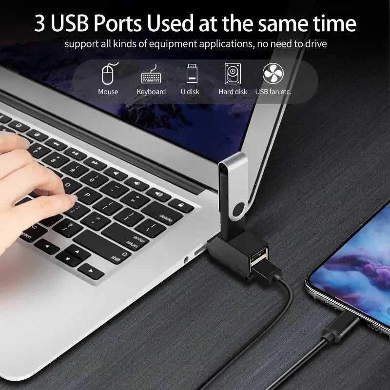 USB Hub Adapter Extender Splitter For Fast Data Transfer