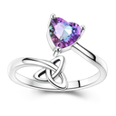 Sterling Silver Ring Sparking Purple