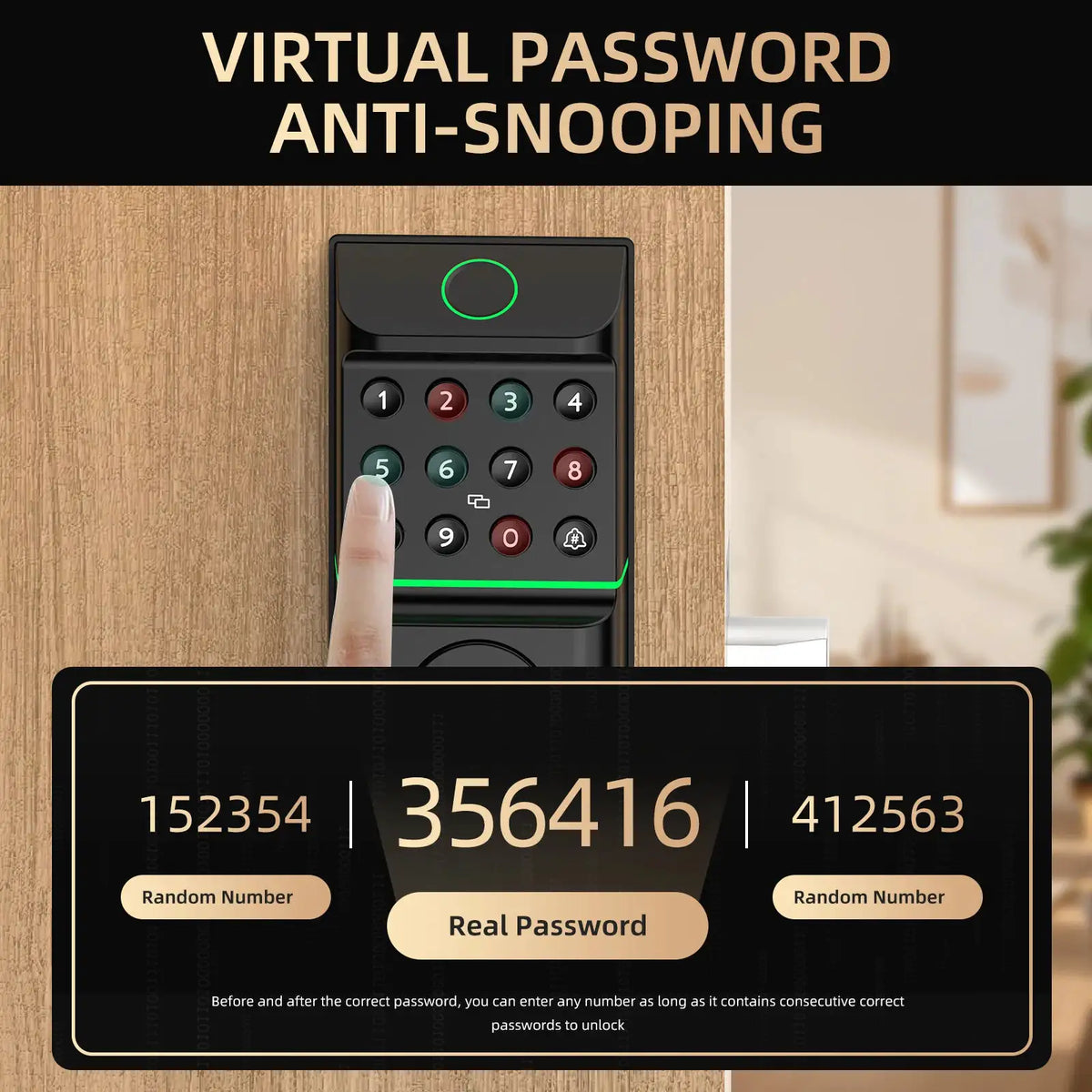 Viladepot Smart Lock Fingerprint Door Lock App Control Passcode Unlock Electronic Touchscreen Keypad Smart Door Handel