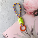 Braided Lanyard Keychain Anti Lost Keyring Accessory Kit