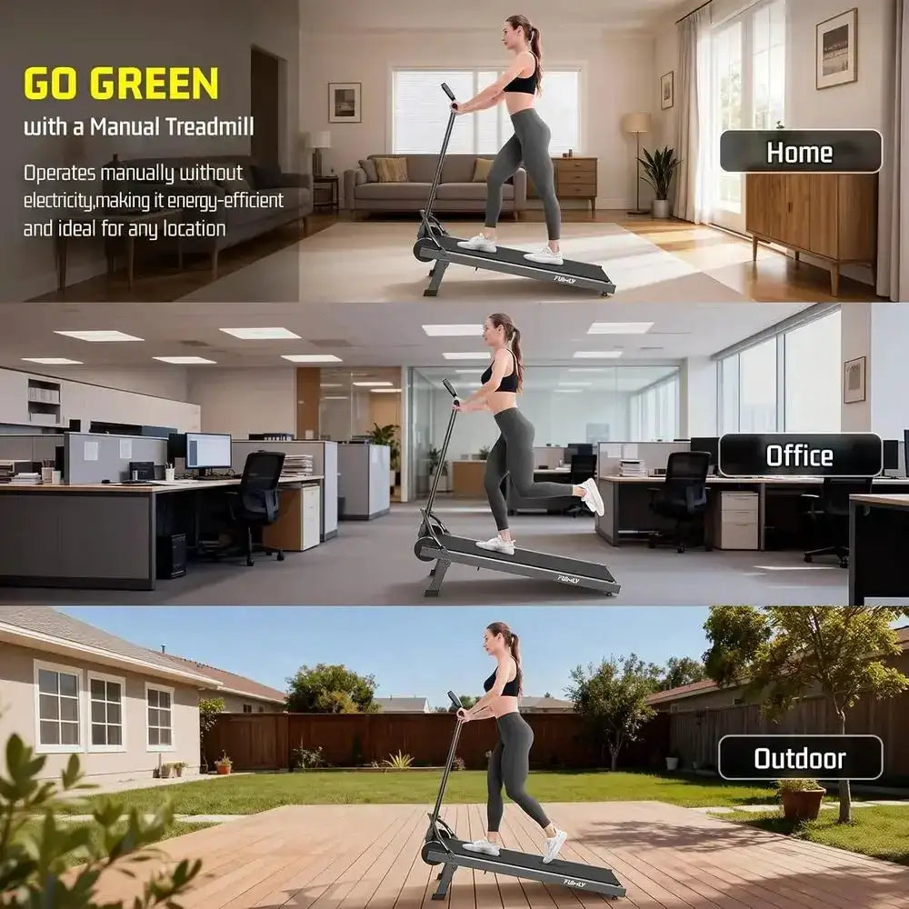 Adjustable Incline Folding Walking Pad with Handle, 500lb Capacity, Non-Slip, Digital Monitor, Ideal for Home or Outdoor