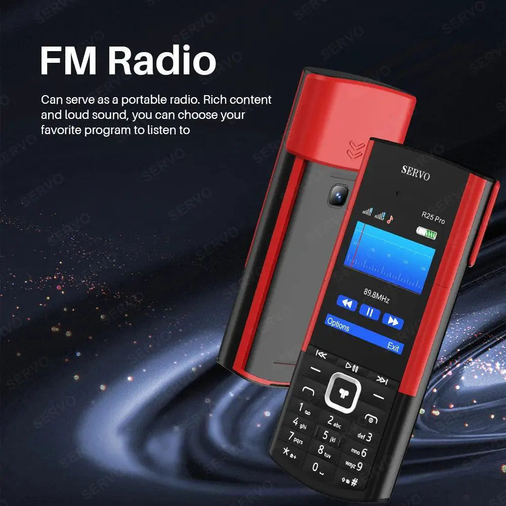 Servo R25 Pro Keypad Mobile Phone With Wireless Earbuds