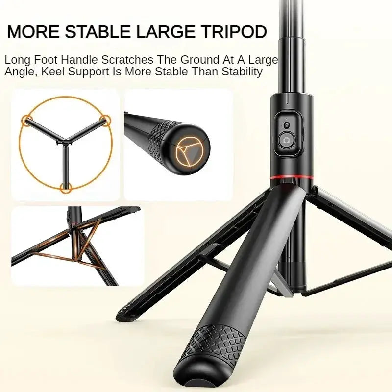 Selfie Stick 1.83m Aluminum Tripod With Bluetooth Remote