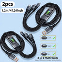 3 In 1 Braided Cable - MFi Fast Charge Cord