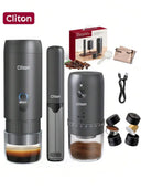Premium Portable Coffee Set: Rechargeable Espresso Maker +