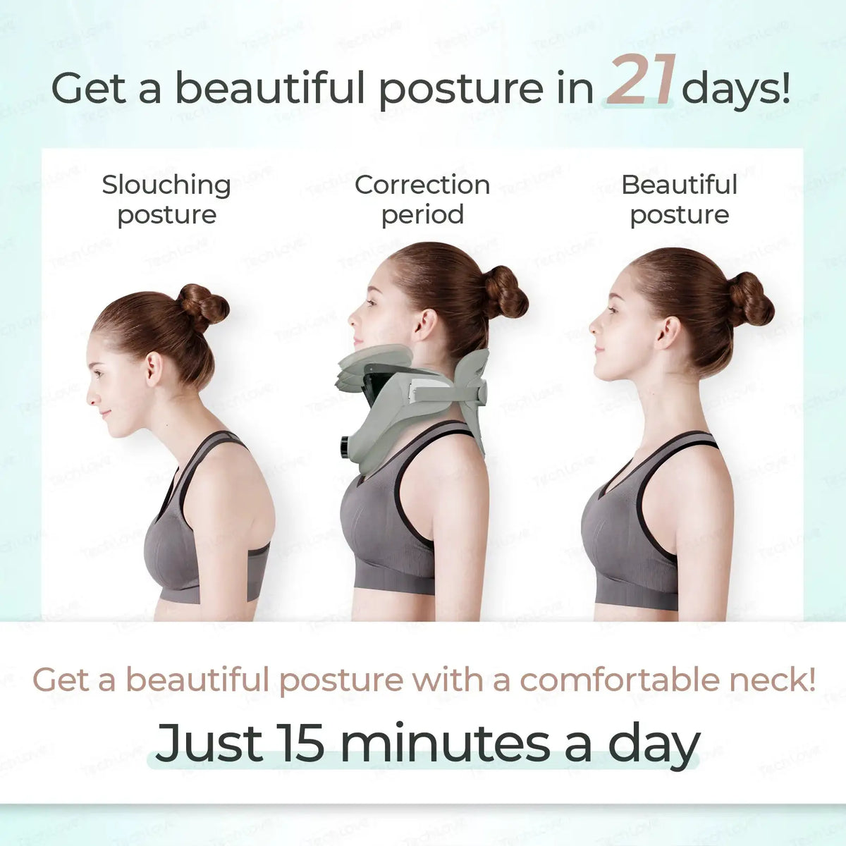 Neck Traction Device by Air Collar - Neck Stretcher - Cervical Traction Device - Neck & Shoulder Pain Relief - Stretcher Collar