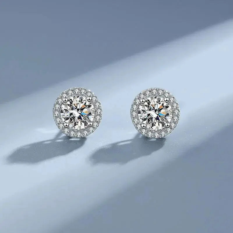 Starlight Elegance Sterling Silver Star Stud Earrings Zircon