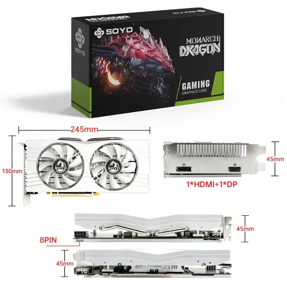 Soyo Radeon RX580 8GB GDDR5 Gaming Graphics Card Pro