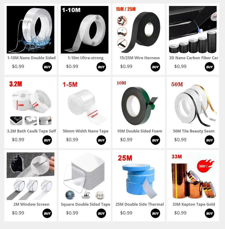 1-10M Nano Double Sided Tape Heavy Duty Waterproof Adhesive - OurLum.com