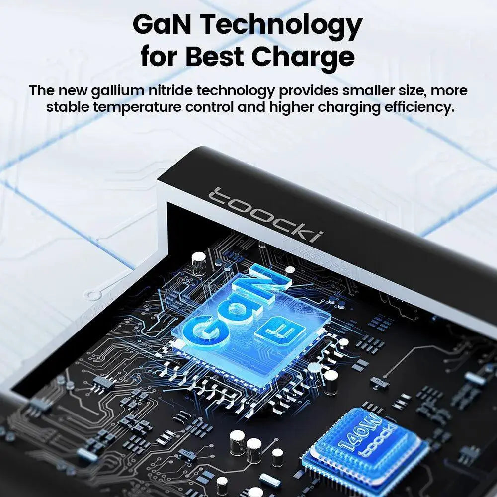 Toocki 140W GaN Fast Charging USB C Desktop Charger