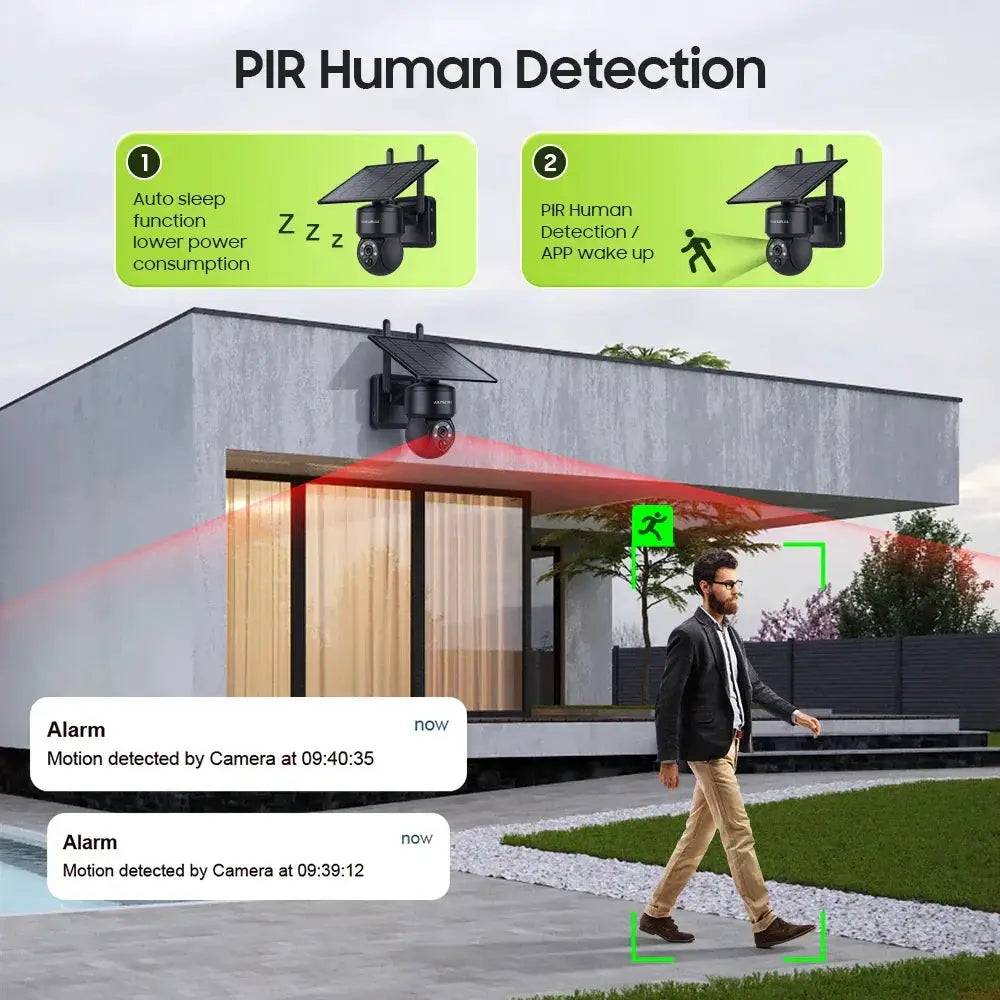 Shiwojia Wifi Wireless PTZ Solar Camera 4G SIM Outdoor 4MP