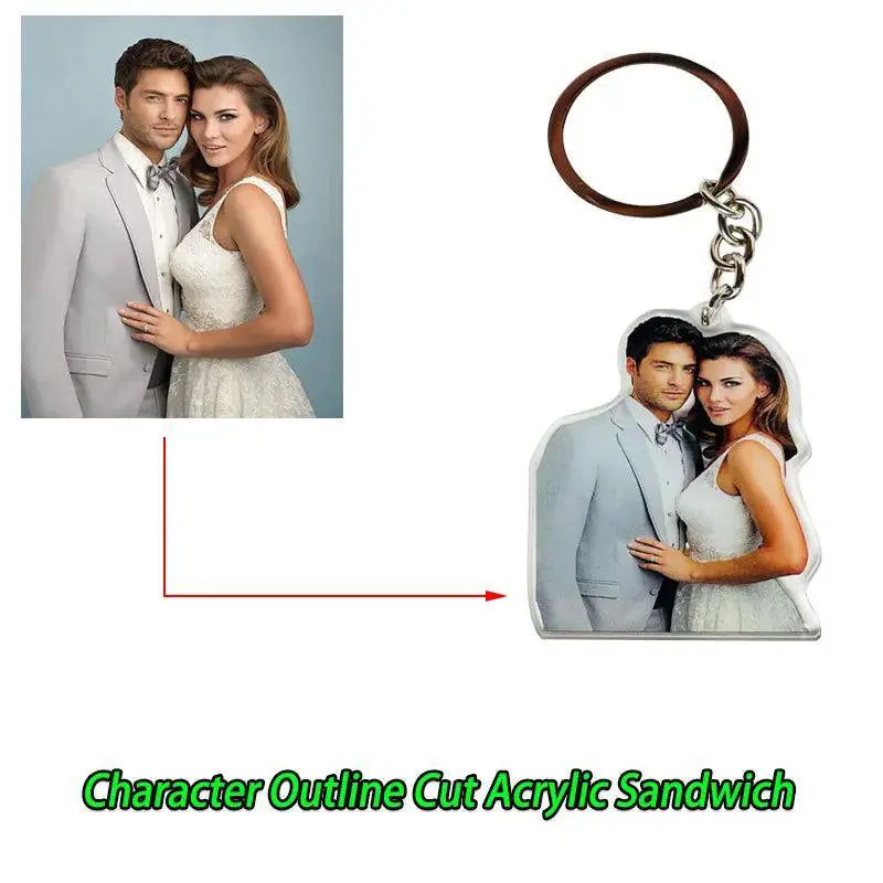 Custom Acrylic Keychain With Personalized Holographic Charm