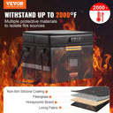 VEVOR Fireproof Document Bag With Lock 2000F Waterproof Box