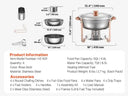 SucceBuy Pack Chafing Dish Buffet Set Stainless Steel Chafer Full