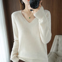 V Neck Knit Sweater