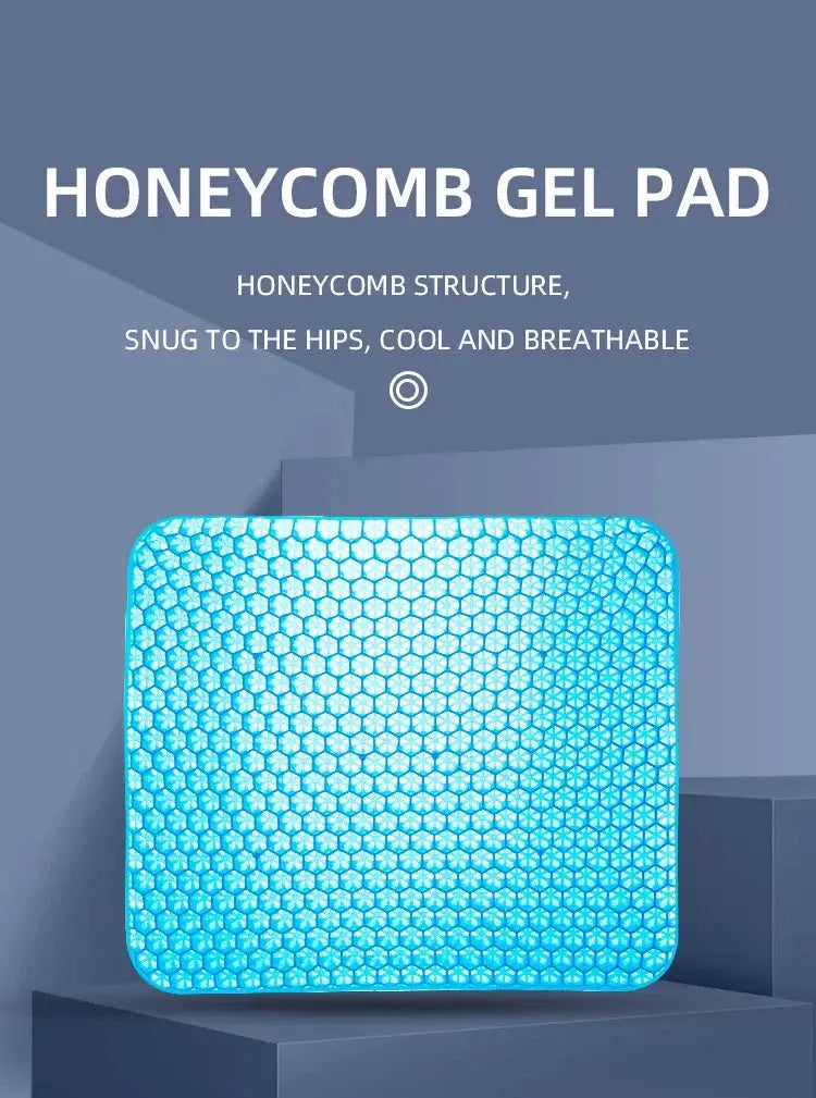 Gel Seat Cushion Breathable Honeycomb Design For Pain Relief - OurLum.com