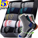 Men's Bamboo Fiber Sports Socks - 5 Pairs of Comfort