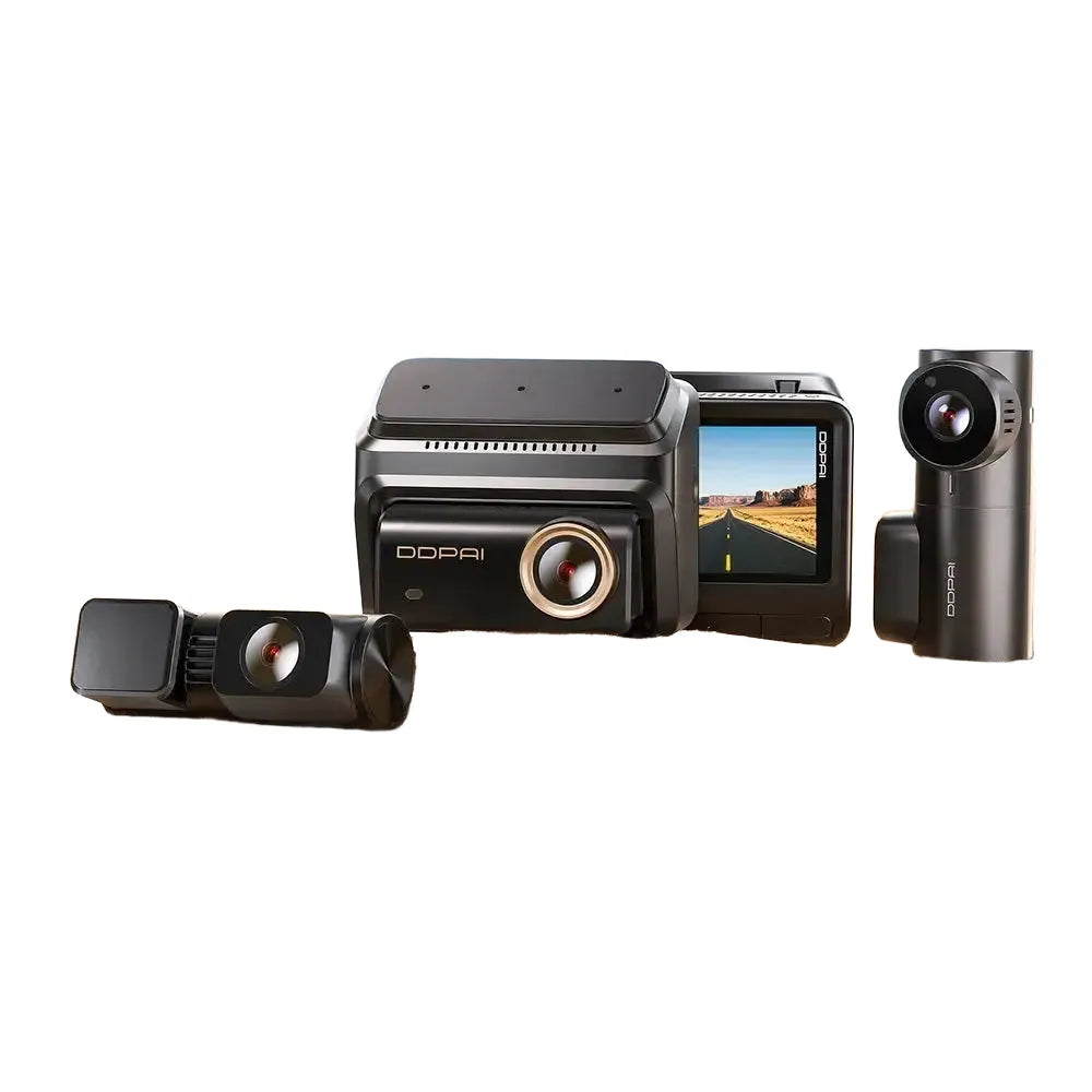 DdpaI - Video Recorder Dash Cam - 3-Channel n Hw Free 128GB SD Card product image