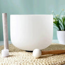 432Hz/440Hz Frosted Quartz Crystal Singing Bowl for Yoga