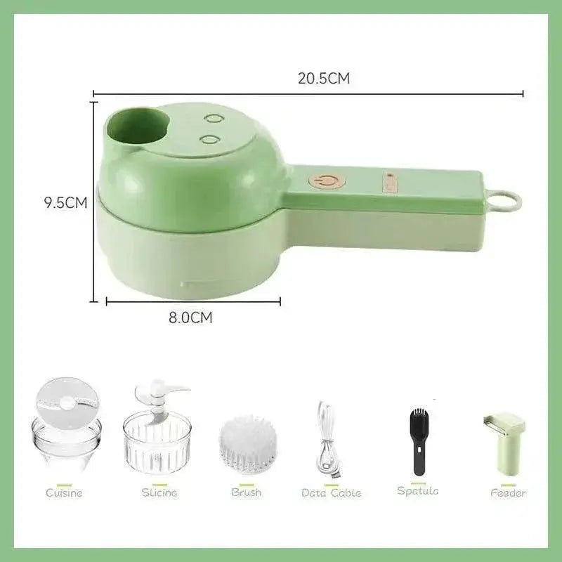 4 In 1 Vegetable Cutter Set Portable Wireless Food Processor
