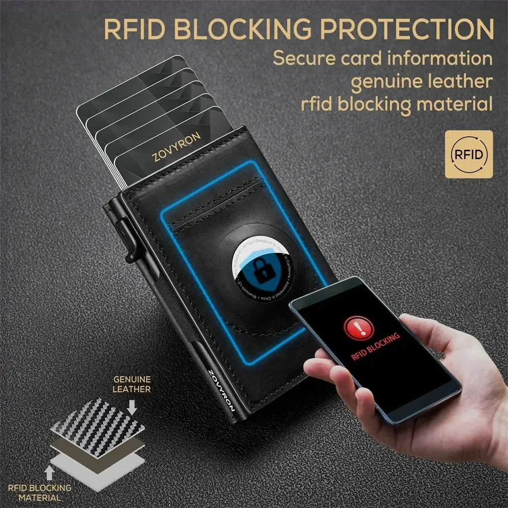 Slim Card Wallet for Men AirTag Tracking — product view 11