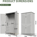 Tall Narrow Resin Outdoor Storage Shed