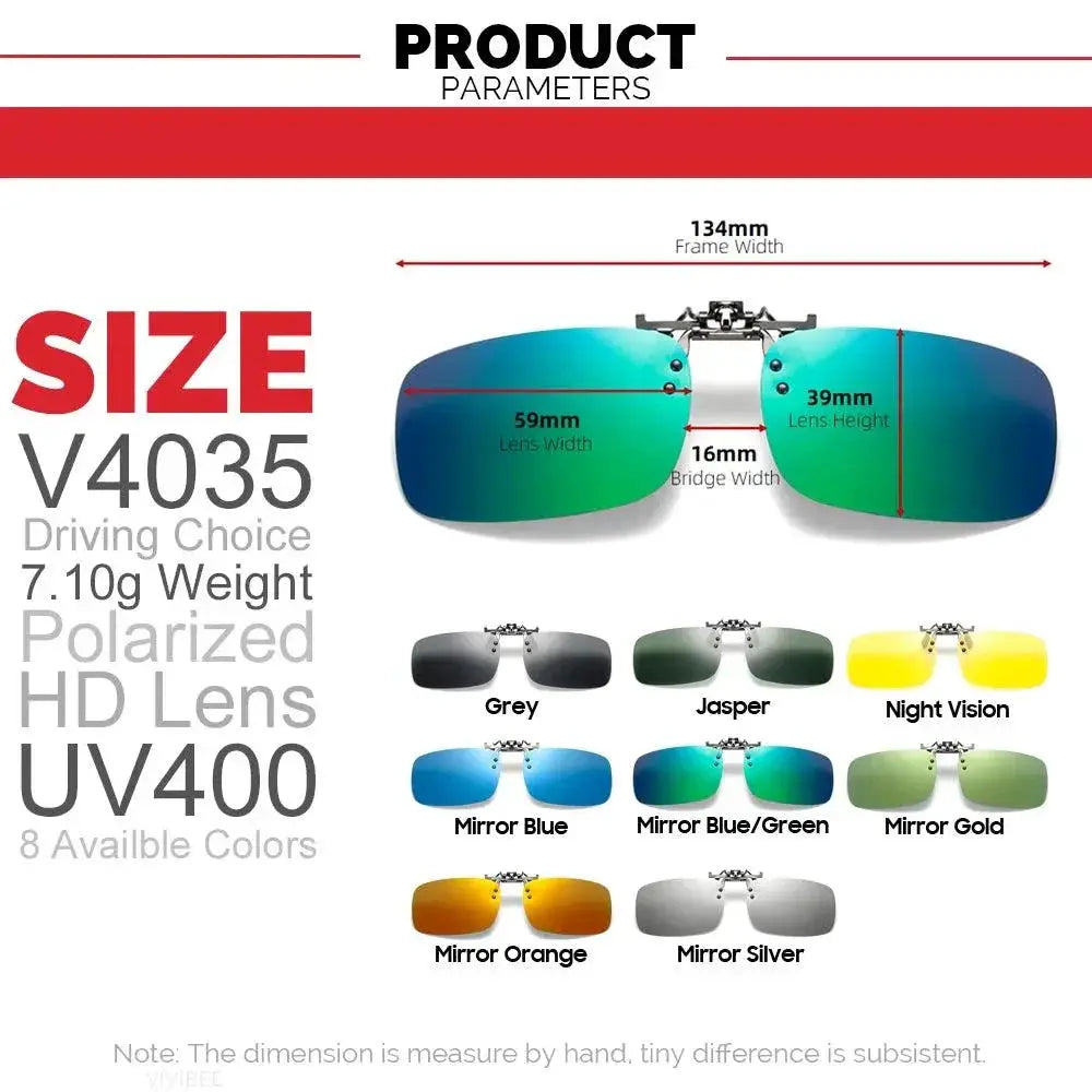 Stylish Polarized Clip On Sunglasses UV400 For Men And Women